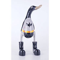 Wooden Duck With Painted, Handmade From Albesia Wood