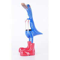 Wooden Duck With Painted, Handmade From Albesia Wood