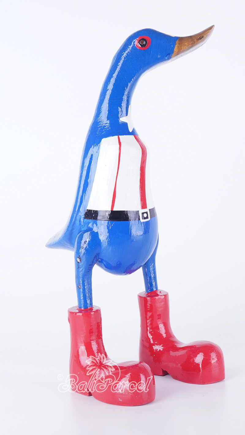 Wooden Duck With Painted, Handmade From Albesia Wood