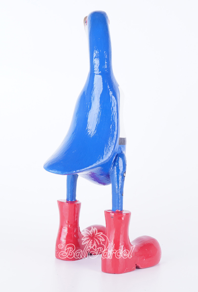 Wooden Duck With Painted, Handmade From Albesia Wood