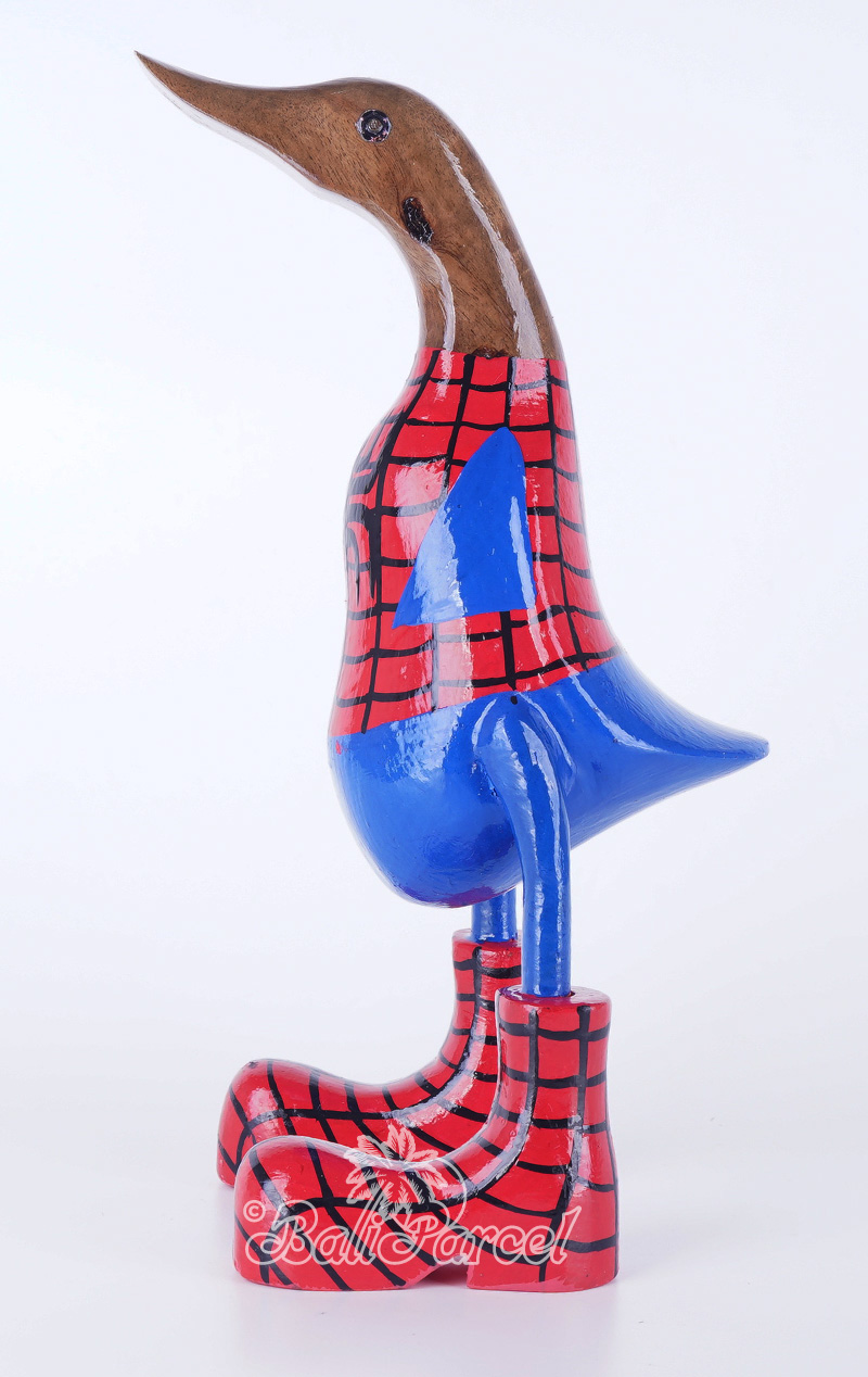 Wooden Duck With Painted, Handmade From Albesia Wood
