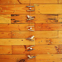 Wooden Wallhanging Bird, Handmade From Albesia Wood