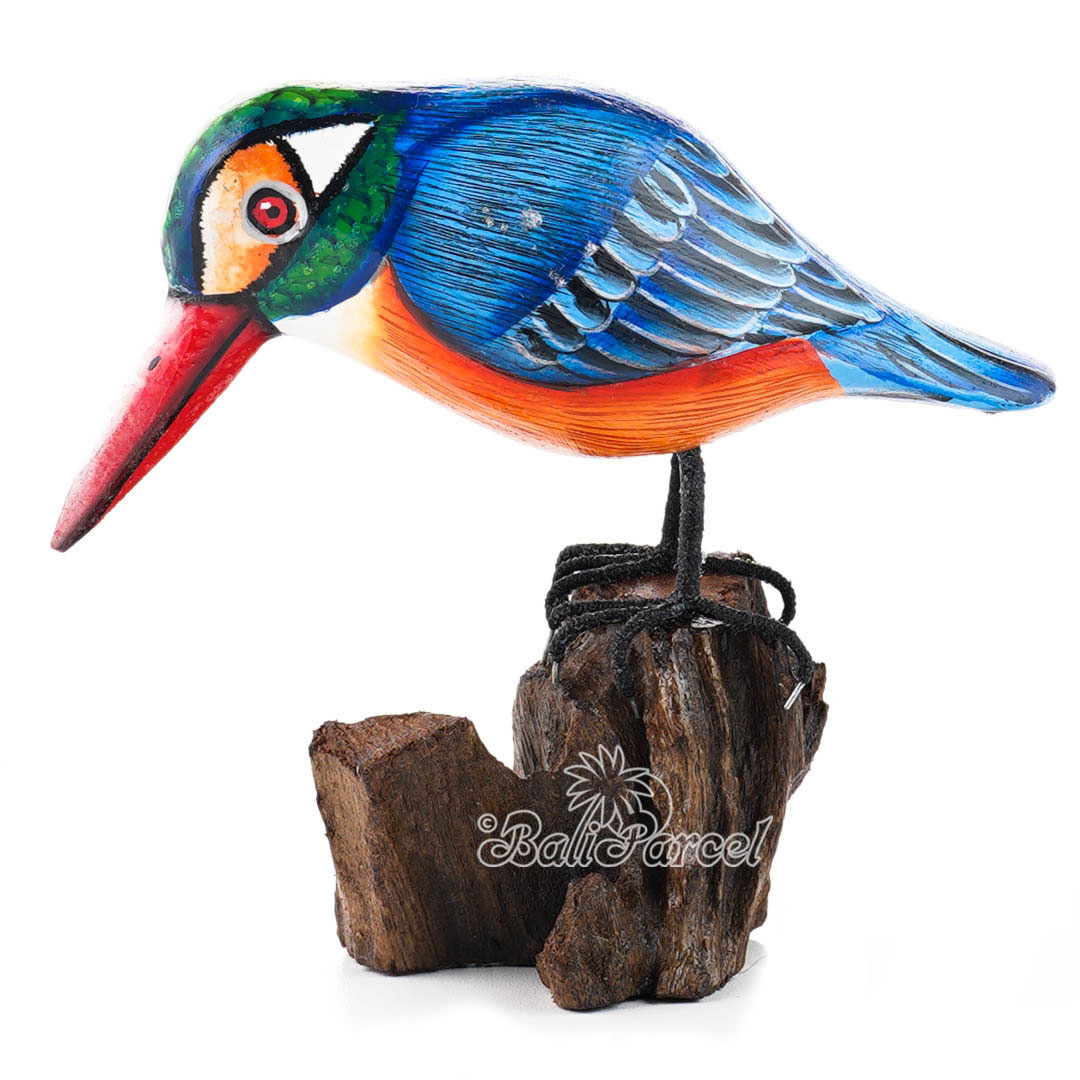 Wooden Toucan Bird With Painted, Handmade From Albesia Wood