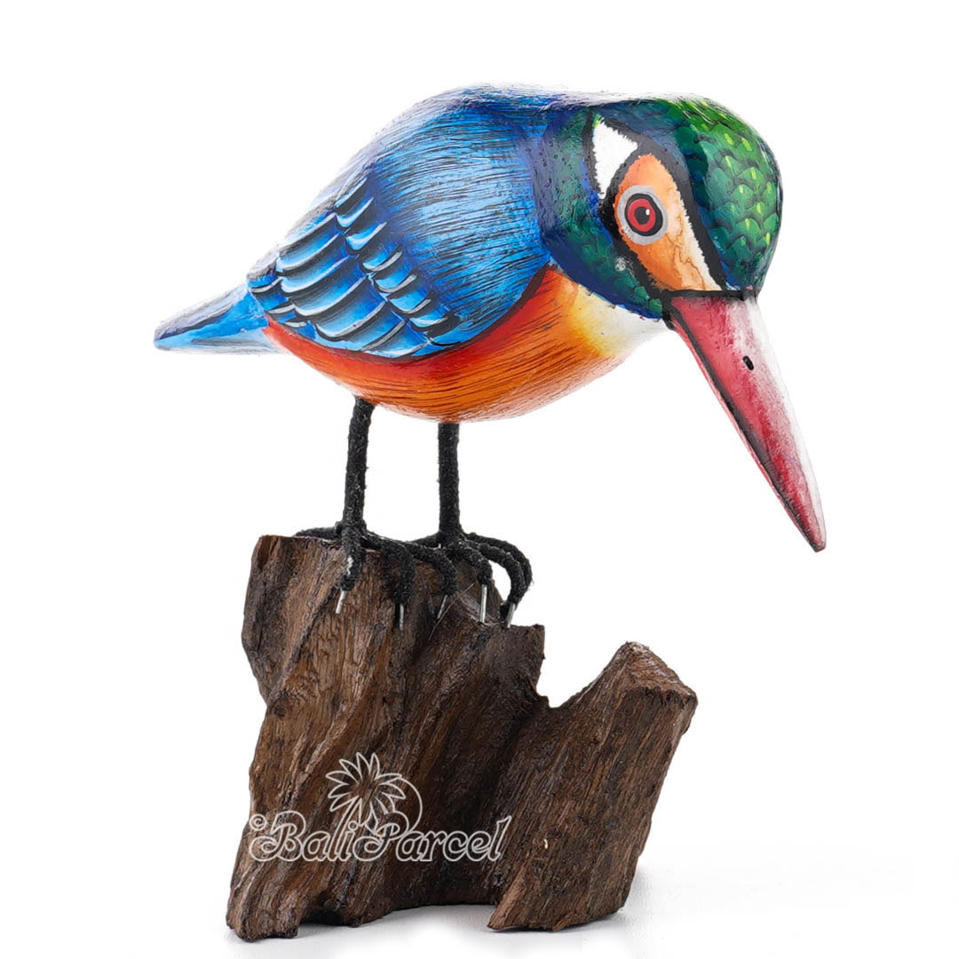 Wooden Toucan Bird With Painted, Handmade From Albesia Wood