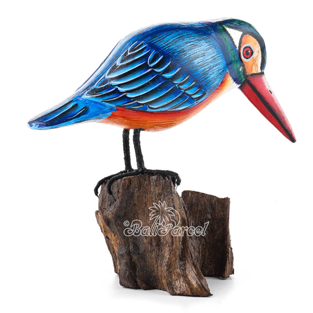 Wooden Toucan Bird With Painted, Handmade From Albesia Wood