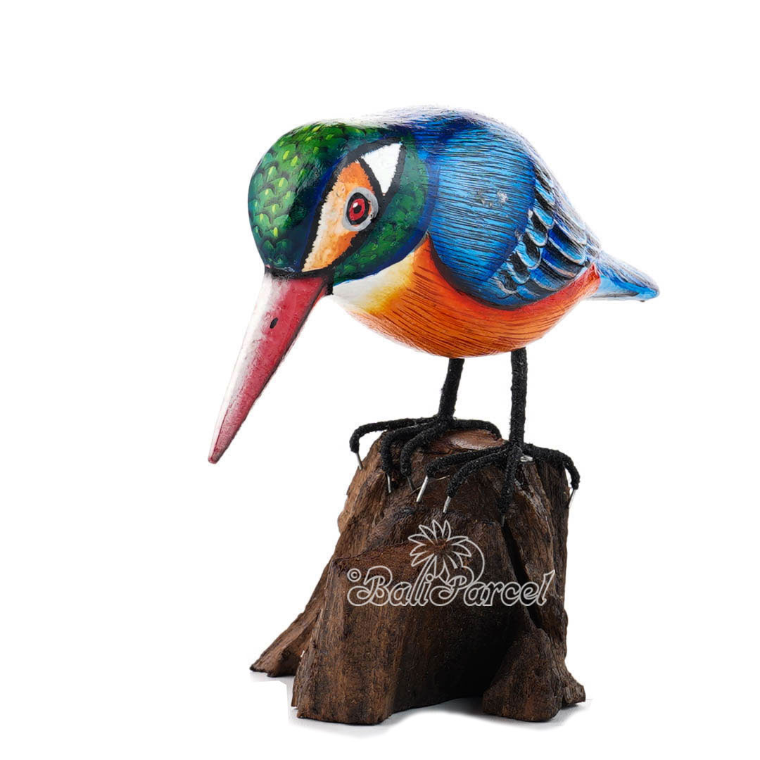 Wooden Toucan Bird With Painted, Handmade From Albesia Wood