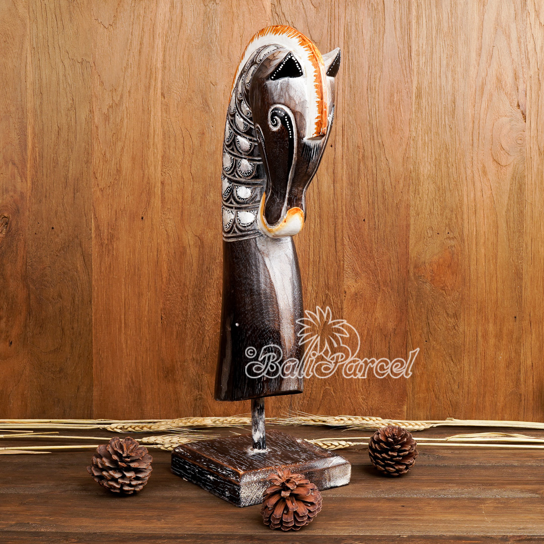 Wooden Horse With Painted Handmade From Albesia Wood