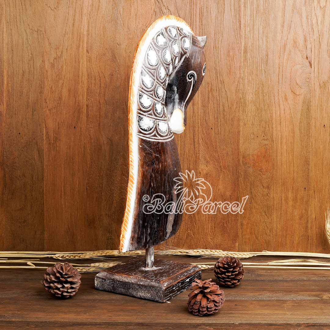 Wooden Horse With Painted Handmade From Albesia Wood