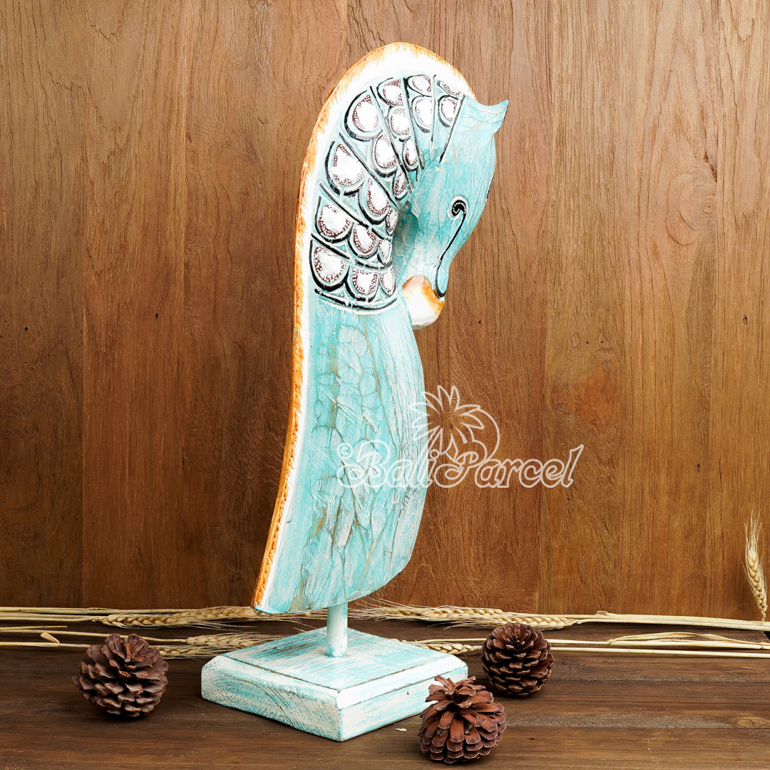 Wooden Horse With Painted Handmade From Albesia Wood