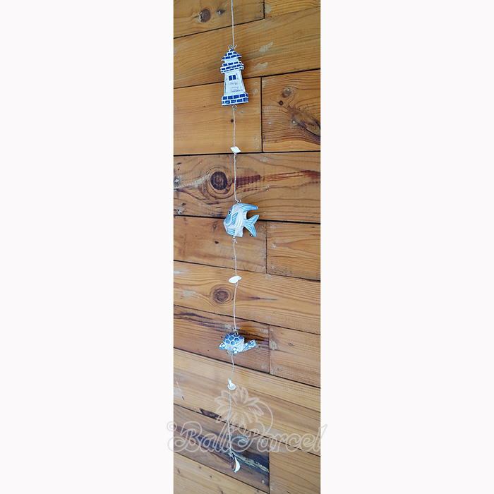 Wooden Fish/ Turtle/ Lighthouse Wall Hanger, Handmade From Albesia Wood
