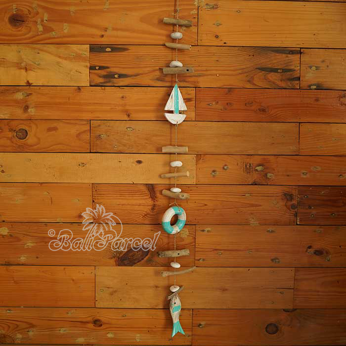 Wooden Wall Hanging Fish, Handmade From Albesia Wood