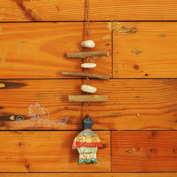 Wooden Wall Hanging Turtle, Handmade From Albesia Wood