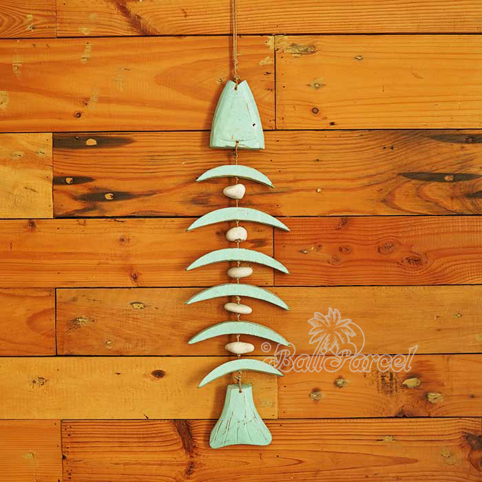 Wooden Wall Hanging Fish, Handmade From Albesia Wood