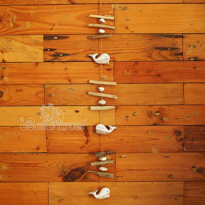 Wooden Wall Hanging Dolphins, Handmade From Albesia Wood