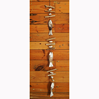 Wooden Wall Hanging Fish, Handmade From Albesia Wood