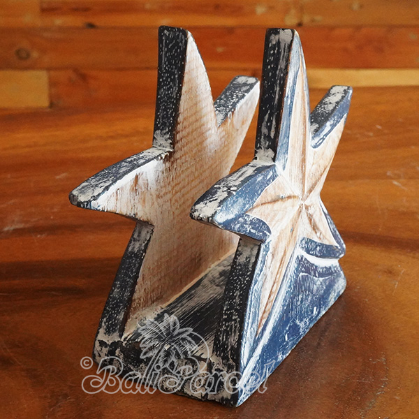 Wooden Serviette Holder, Handmade From Albesia Wood