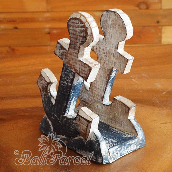 Wooden Serviette Holder, Handmade From Albesia Wood