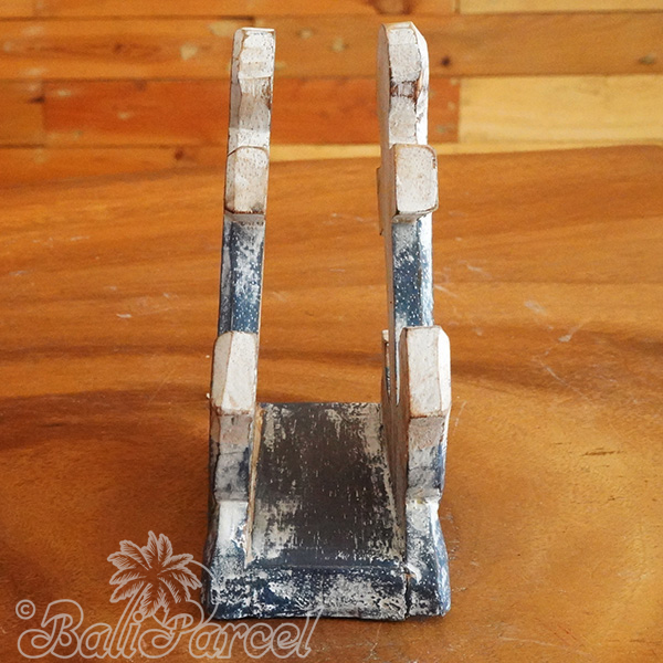 Wooden Serviette Holder, Handmade From Albesia Wood