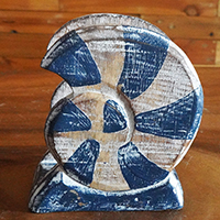 Wooden Serviette Holder, Handmade From Albesia Wood