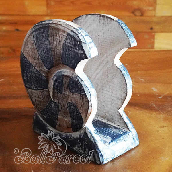 Wooden Serviette Holder, Handmade From Albesia Wood