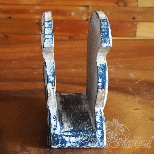 Wooden Serviette Holder, Handmade From Albesia Wood