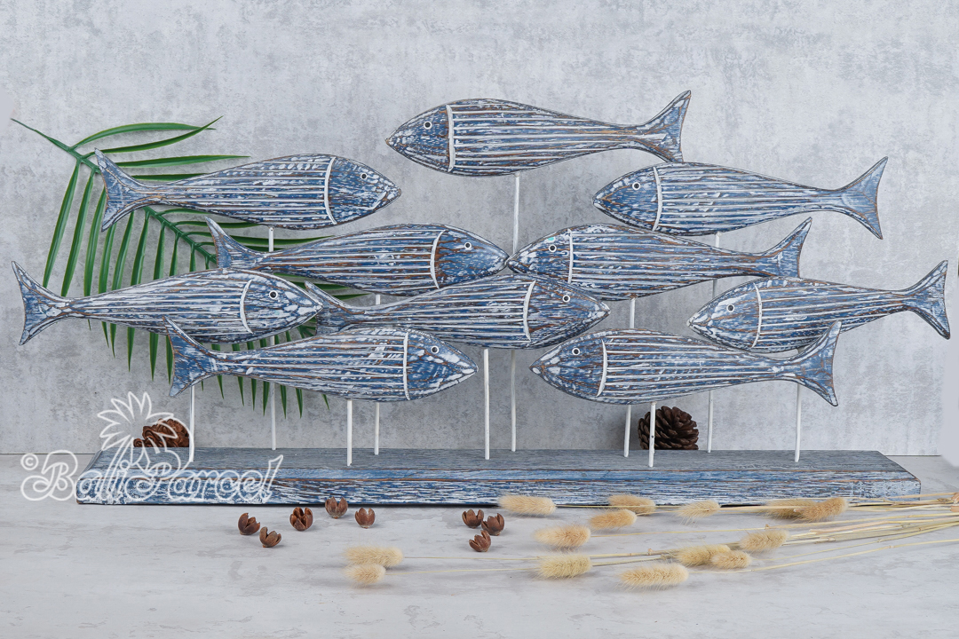 Wooden Fish, Hand Carved From Albesia Wood.