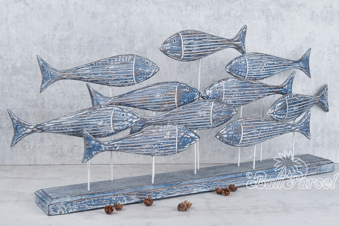 Wooden Fish, Hand Carved From Albesia Wood.
