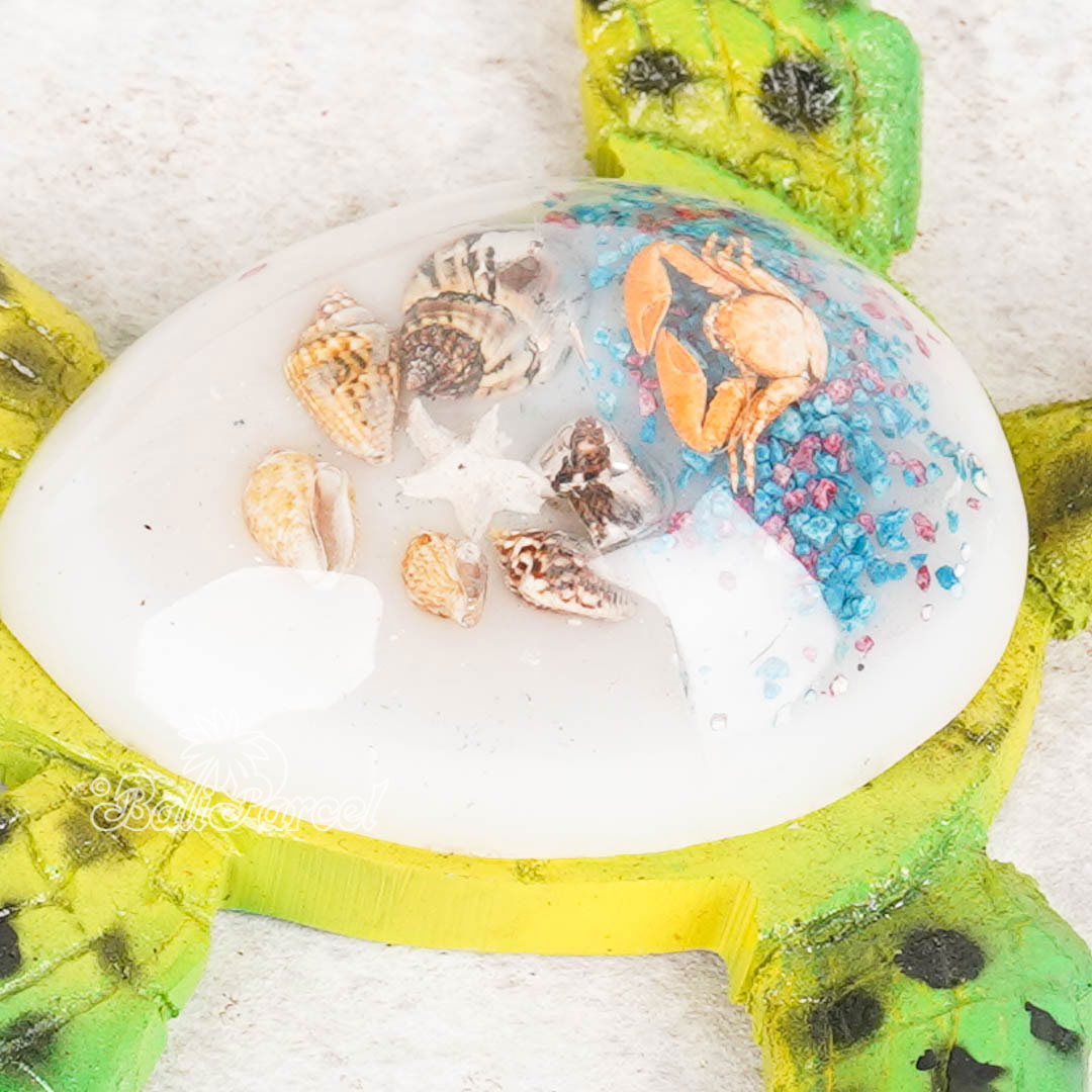 The Turtle, Handmade From Resin Inlaid Shell