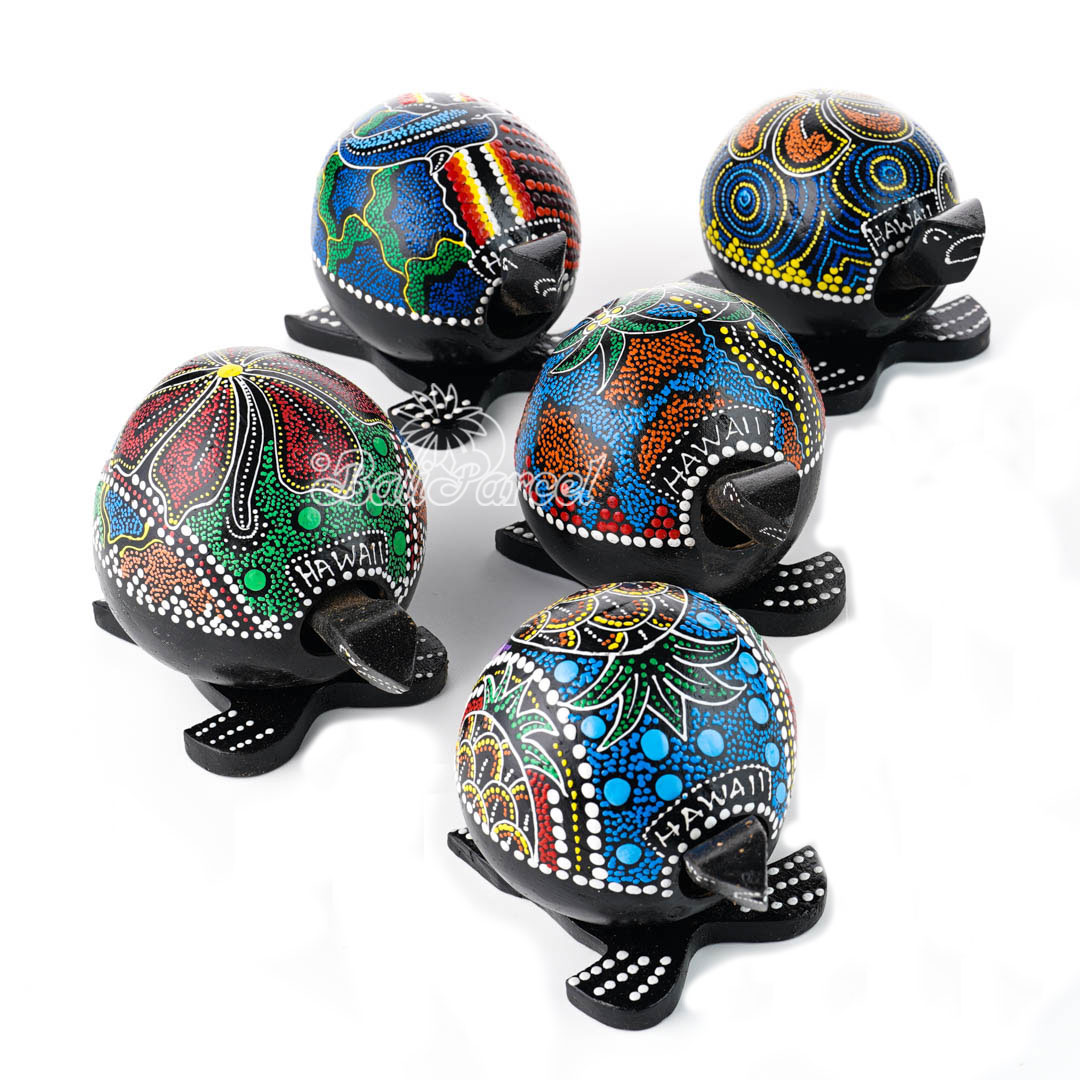 Assorted Knocking Turtle, Handmade From Coconut Wood
