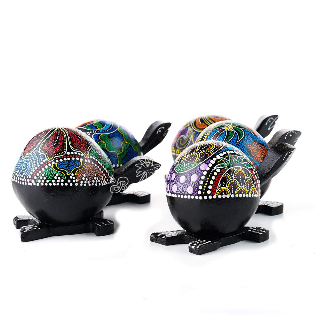 Assorted Knocking Turtle, Handmade From Coconut Wood