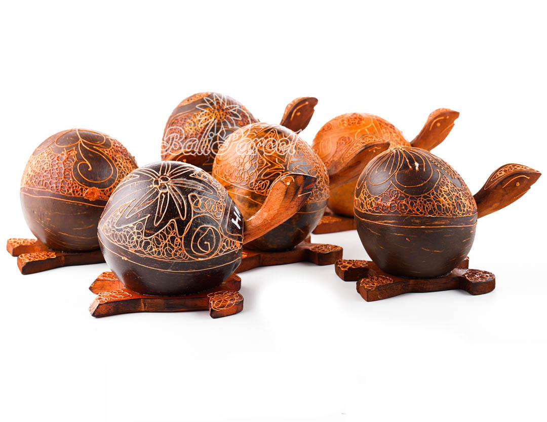 Assorted Knocking Turtle, Handmade From Coconut Wood
