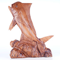 Wooden Mahi - Mahi Fish, Hand Carved From Suar Wood
