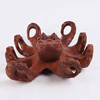 Wooden Octopus, Hanmade From Suar Wood