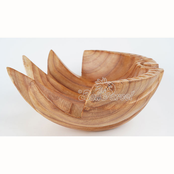Sea Shell Shape Bowl, Handmade From Hibiscus Wood