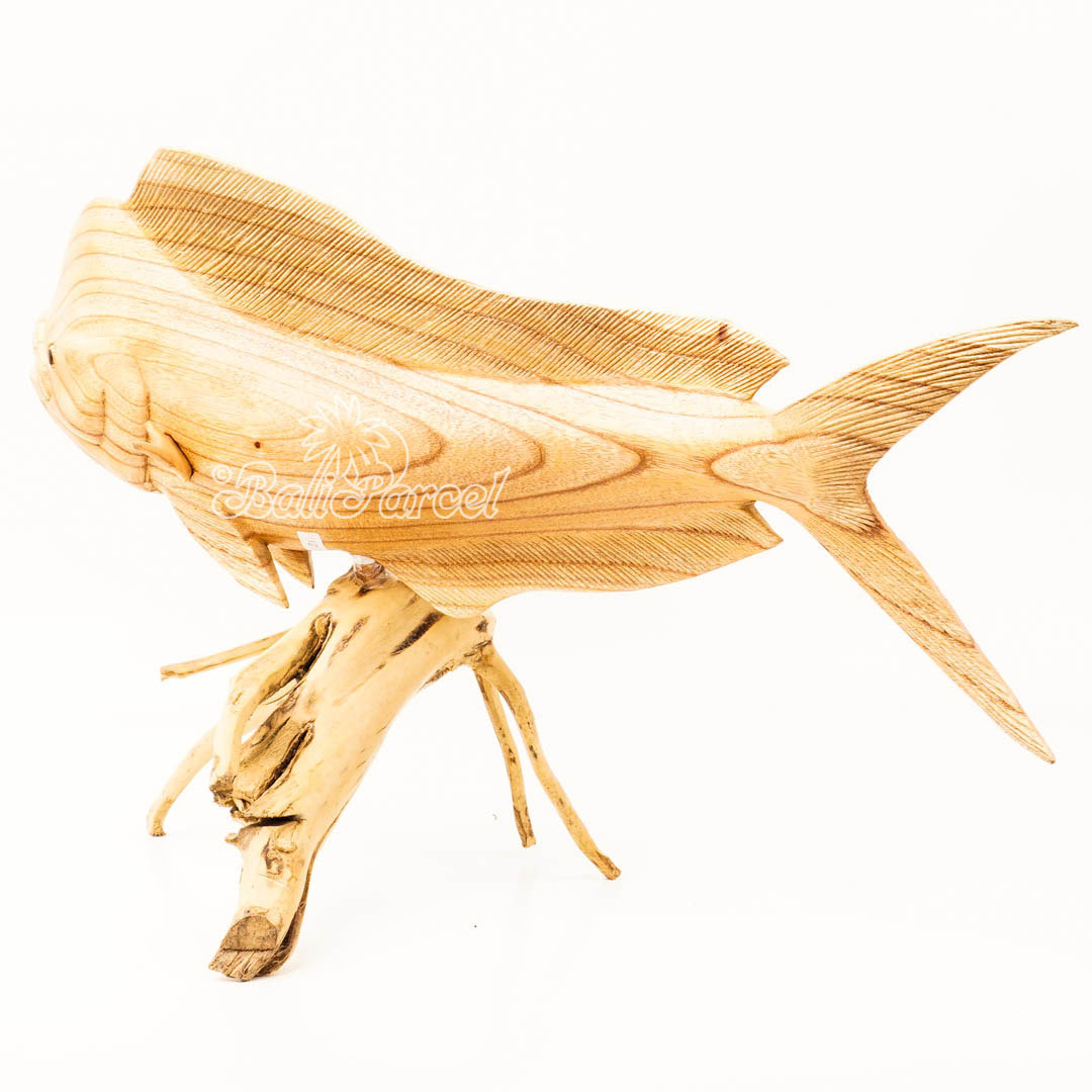 Wooden Mahi - Mahi Fish With Stand, Handmade From Jempinis Wood