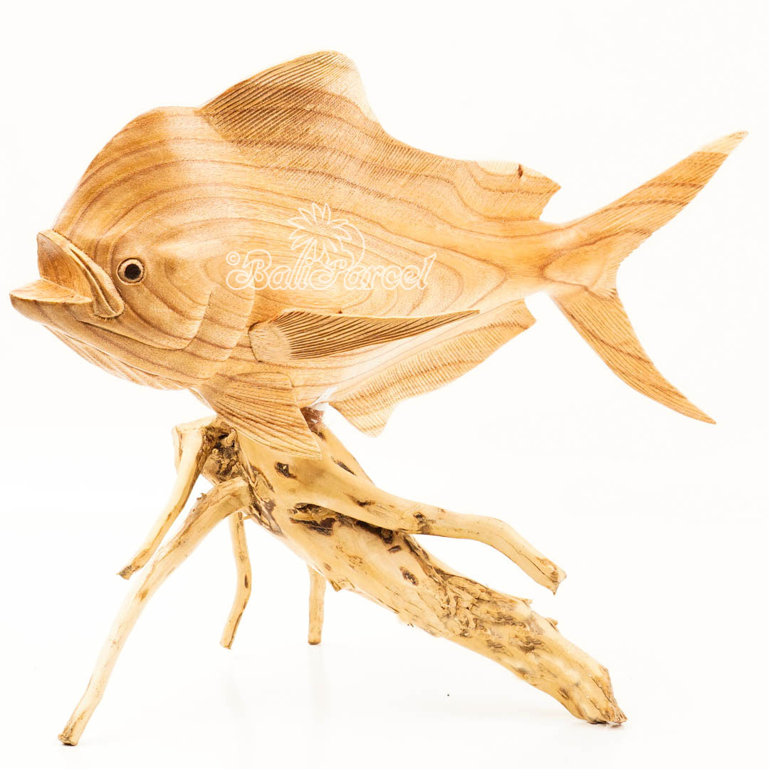 Wooden Mahi - Mahi Fish With Stand, Handmade From Jempinis Wood