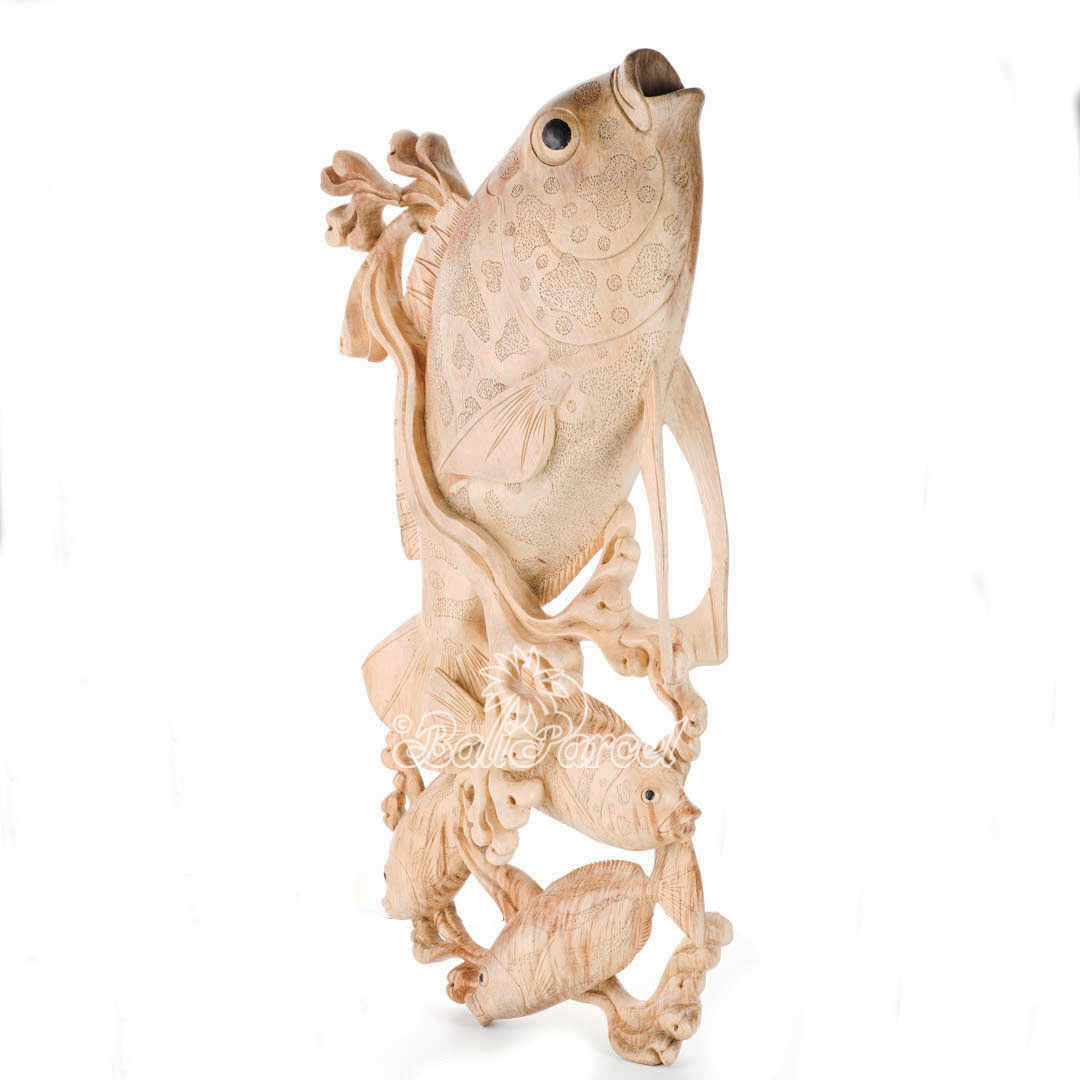 Wooden Wallhanging Fish, Handmade From Crocodile Wood