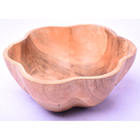 Wooden Bowl, Hand Made From Teak Wood