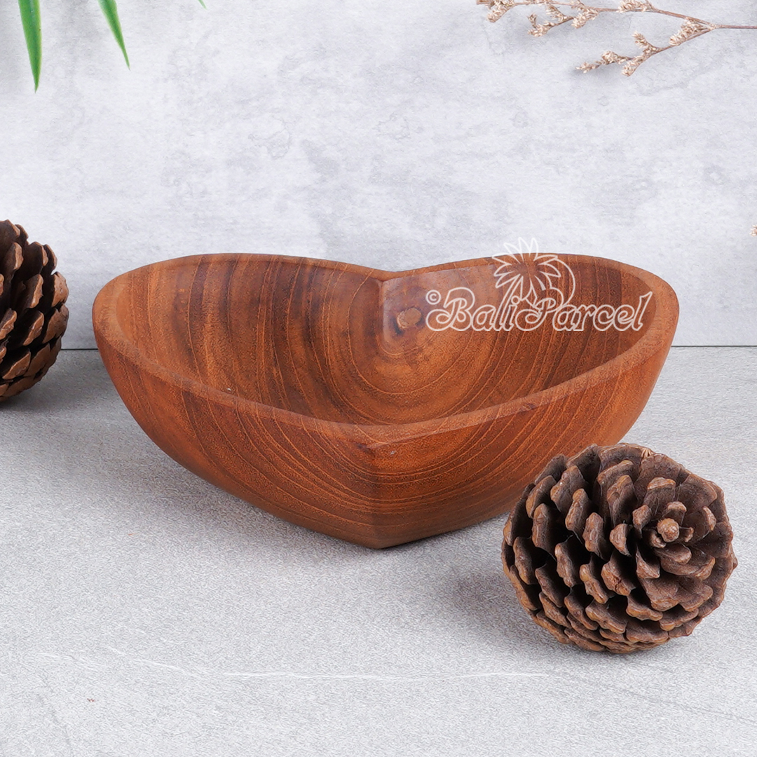 Wooden Bowl, Hand Made From Teak Wood, Finishing With Olive Oil.