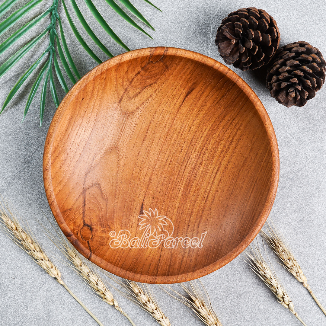 Wooden Bowl, Hand Made From Teak Wood, Finishing With Olive Oil.