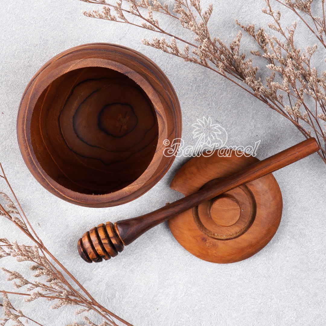 Wooden Bowl, Hand Made From Teak Wood, Finishing With Olive Oil.