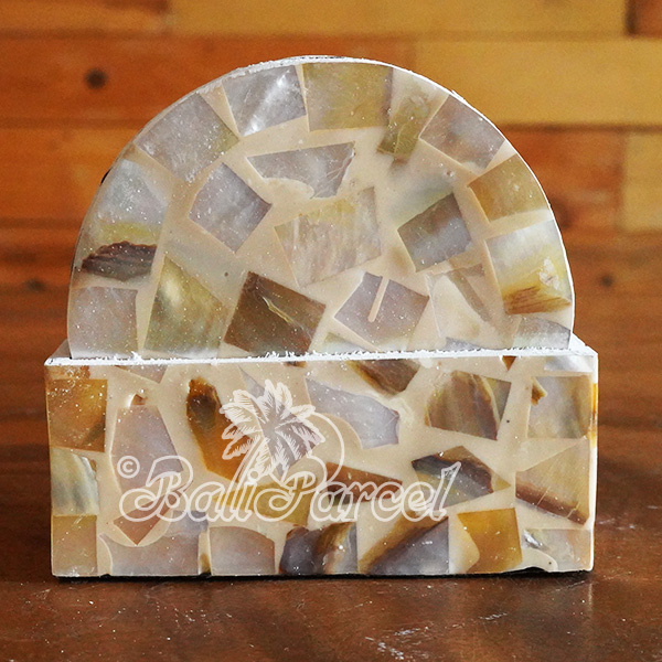 Coaster Set Of 6 With Box, Handmade From Shell