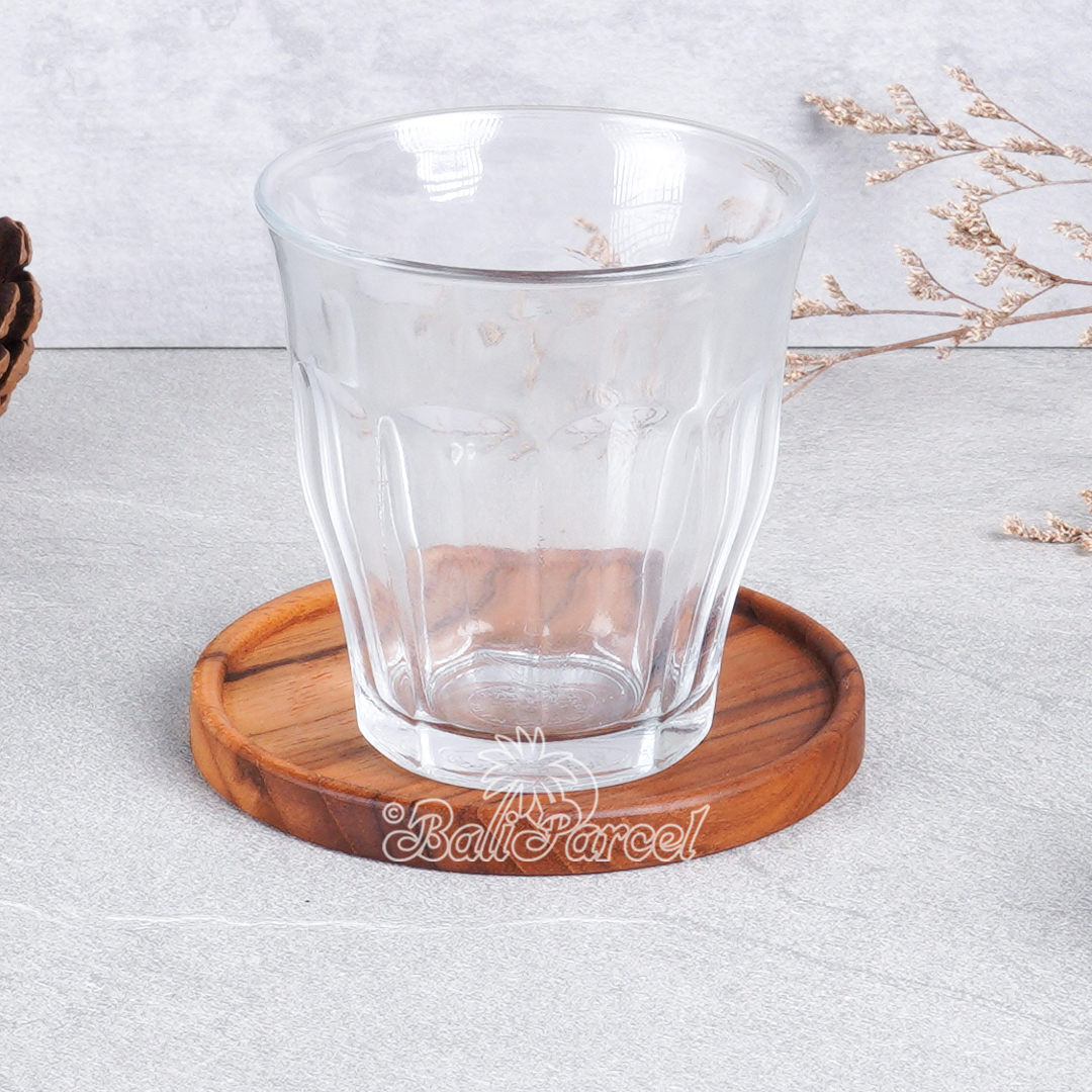 Coaster, Handmade Carved From Teak Wood, Finishing With Olive Oil.