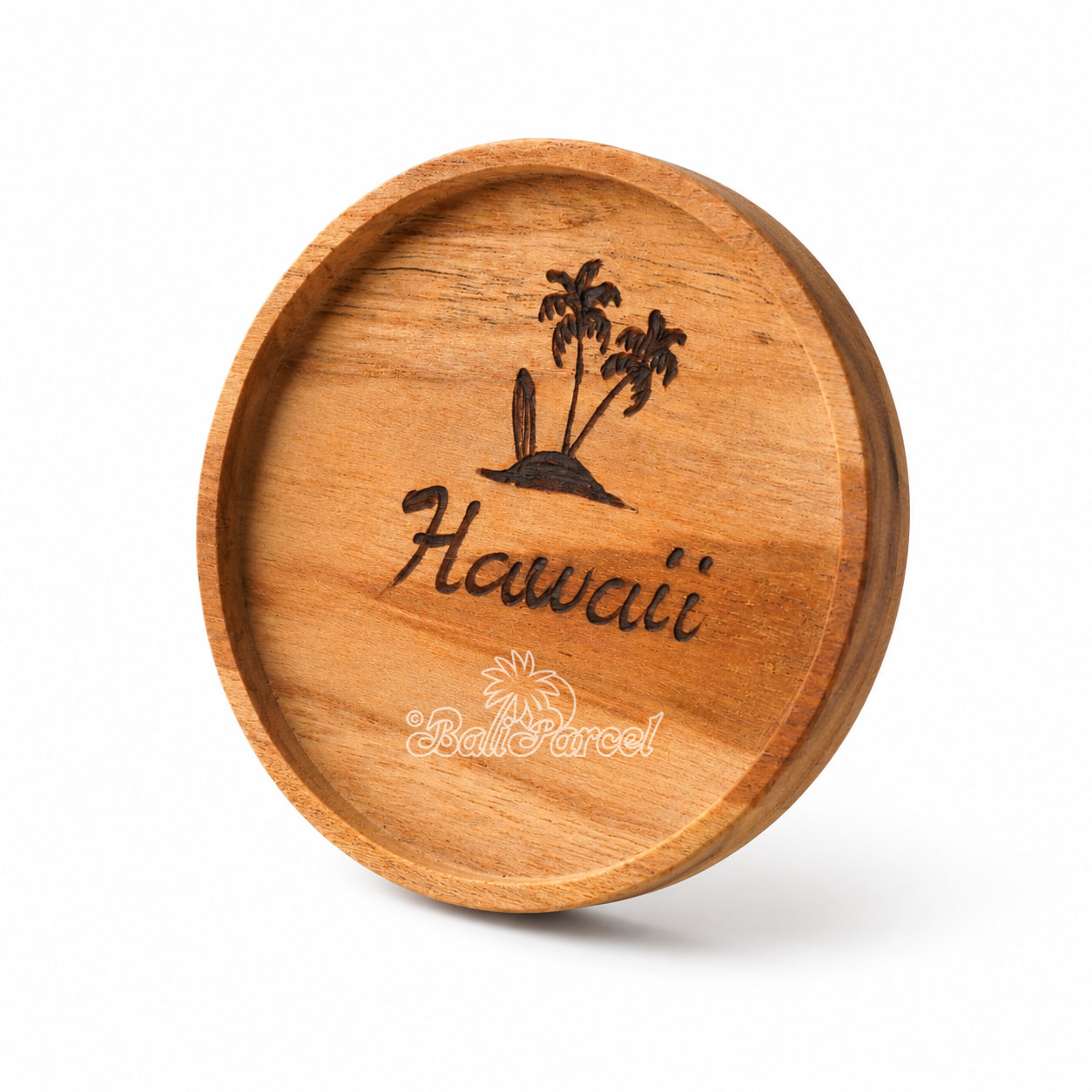 Wooden Coaster Round , Handmade From Teak Wood