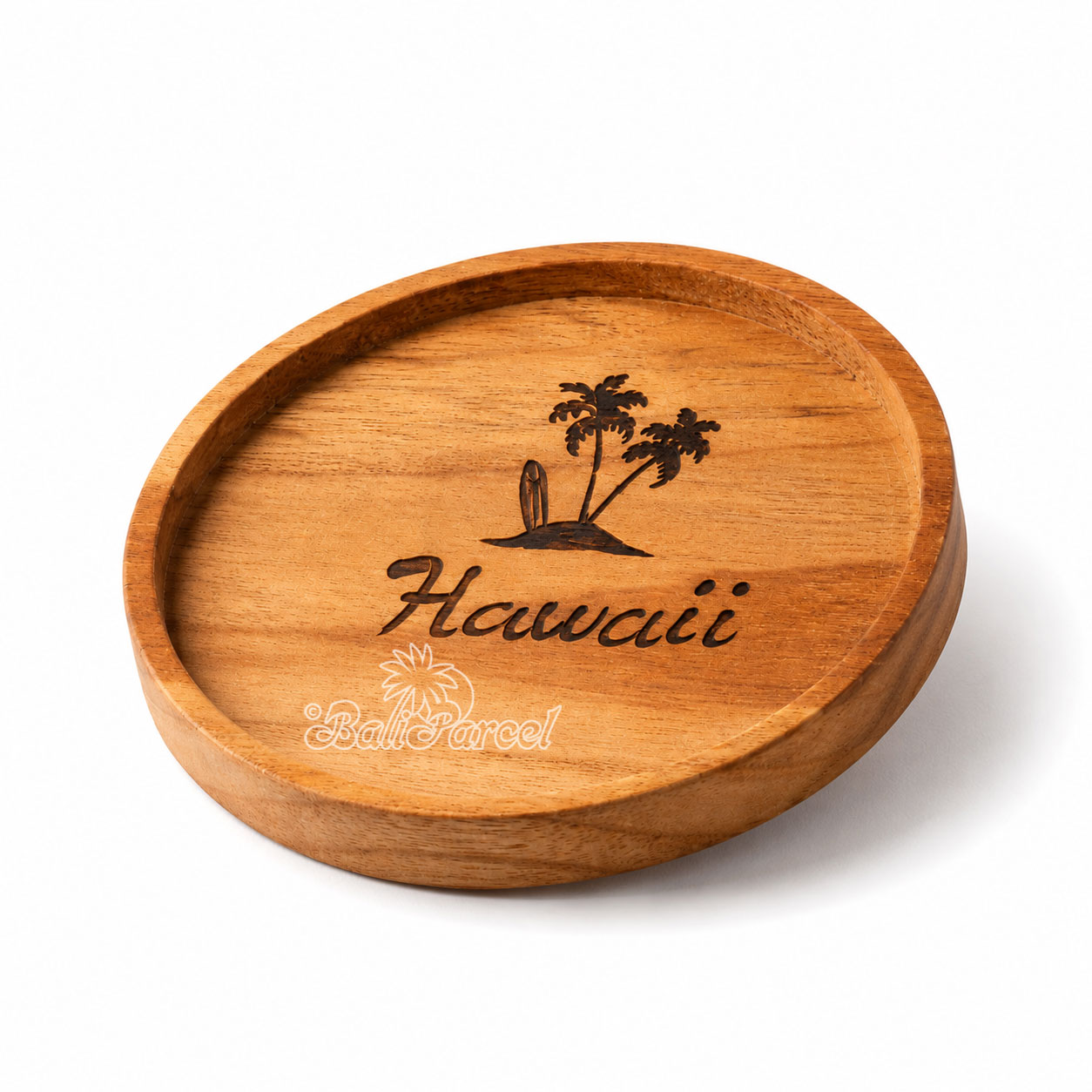 Wooden Coaster Round , Handmade From Teak Wood