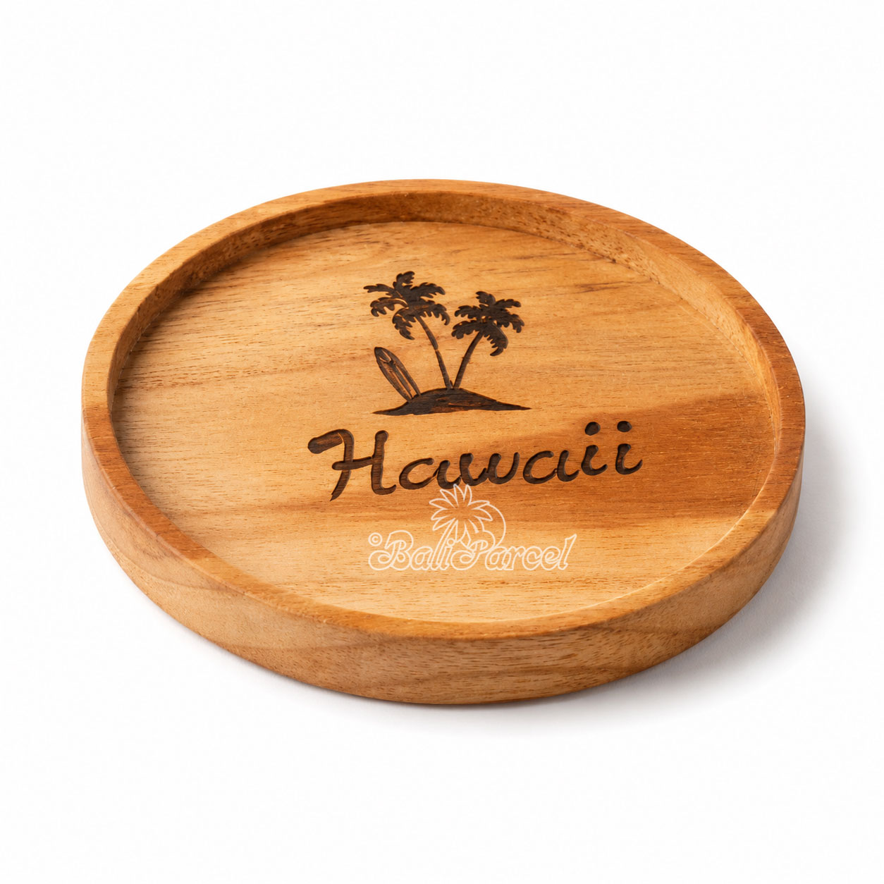 Wooden Coaster Round , Handmade From Teak Wood