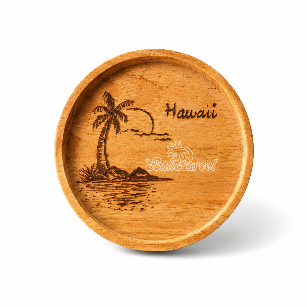Wooden Coaster Round , Handmade From Teak Wood