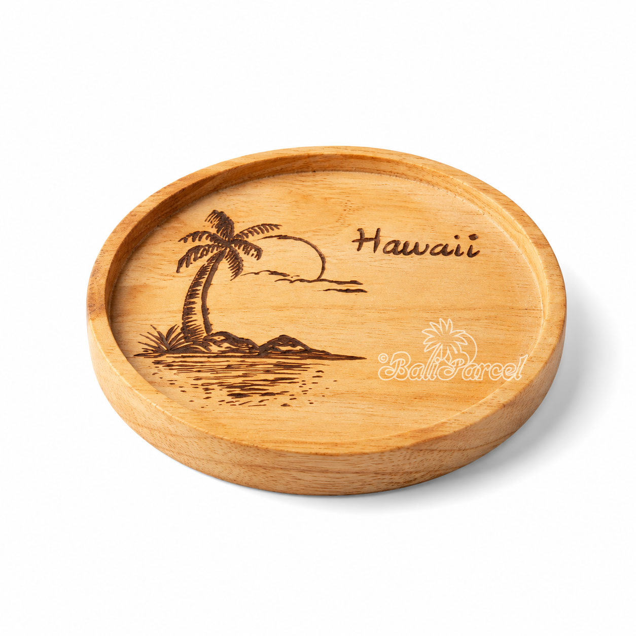 Wooden Coaster Round , Handmade From Teak Wood