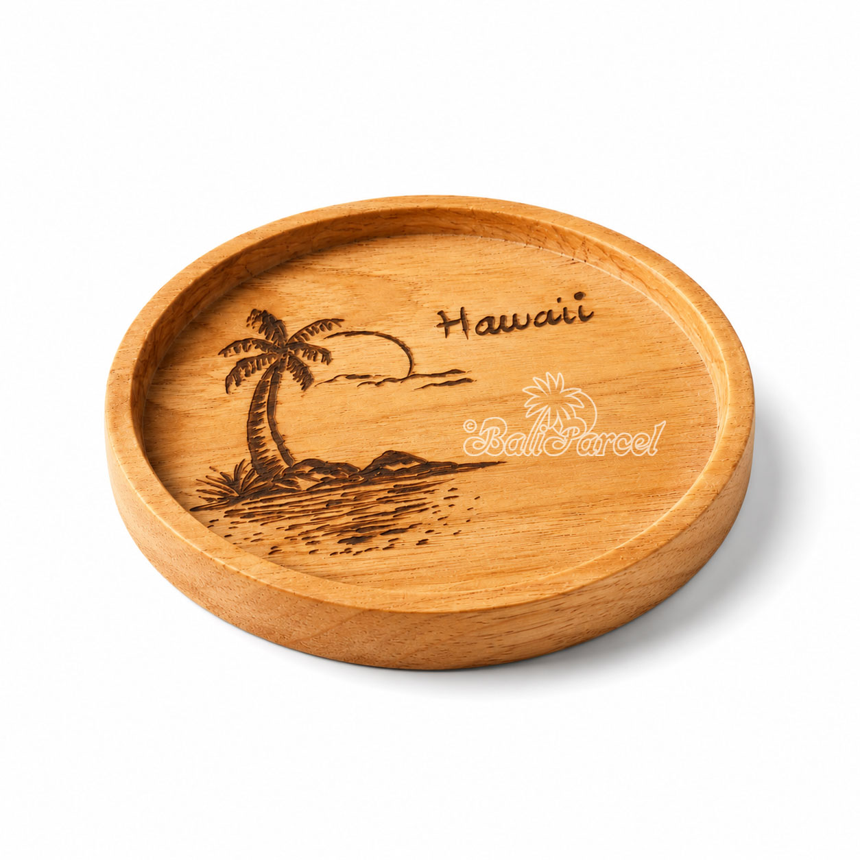 Wooden Coaster Round , Handmade From Teak Wood