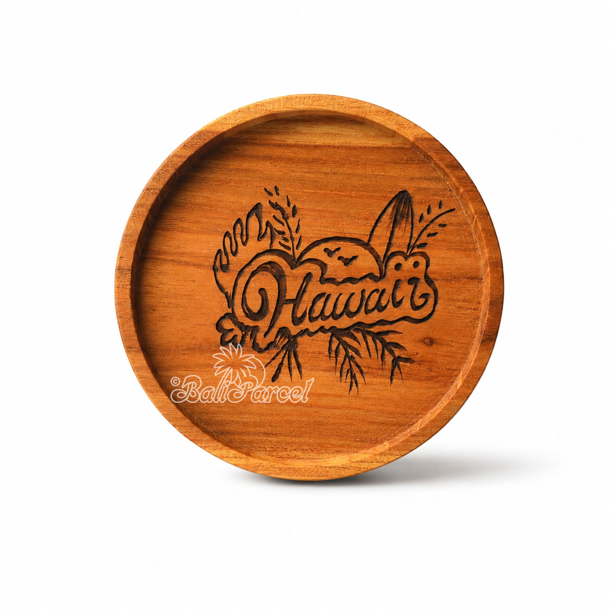 Wooden Coaster Round , Handmade From Teak Wood